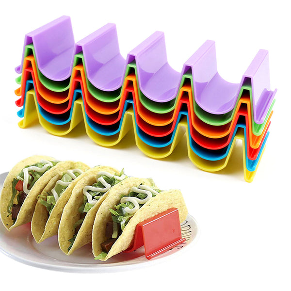 6Pcs Taco Holders Wave Shape Plastic Hard Racks Stand for Barbecue Picnic Cooking