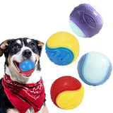 4Pcs Squeaky Dog Balls High Bouncy Ball Toys for Interactive Playing Pet Chew Balls