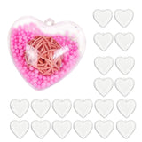 20Pcs Clear Fillable Christmas Hanging Ornaments Heart Shape Baubles Wedding Favours Xmas Decoration