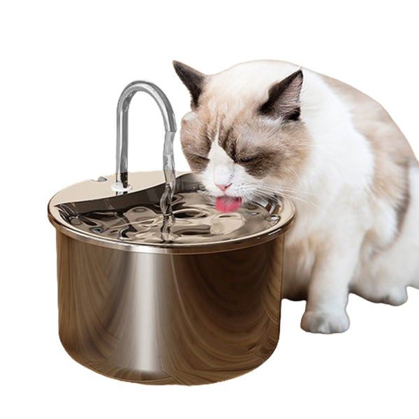 1.8L Electric Pet Water Dispenser Intelligent Sensor Automatic Stainless Steel Cat Dog Fountain