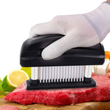 Kitchen Meat Tenderizer Tool with 48 Stainless Steel Blades for Meat Chicken Pork Steak Cooking