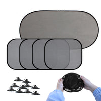 5Pcs Set Car Side Rear Window Screen Mesh Sun Shade Cover Windshield Sunshade Visor