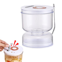 Pickles Jar with Strainer Flip Dry and Wet Dispenser Hourglass Jar with Airtight Lids and Forks