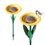 Sunflower Standing Bird Feeder Outdoor Bird Bath Feeders Bowl Bird Feeding Tray Garden Decor