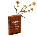 Book Vase for Flowers Room Decor Clear Flower Vase Bookshelf Bedroom Home Office Decor Style 2