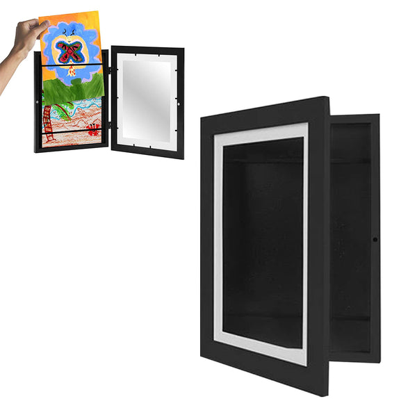 Kids Art Frames Wooden Artwork Display Frame Black