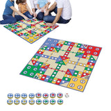 1 Set Flying Chess Game Playmat Safe Kids Crawling Floor Mat Parent-Child Game