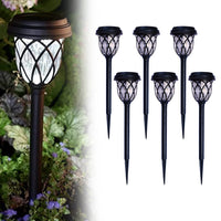 6-Pack Waterproof Solar Garden Lights Outdoor Pathway Decorative Lights White