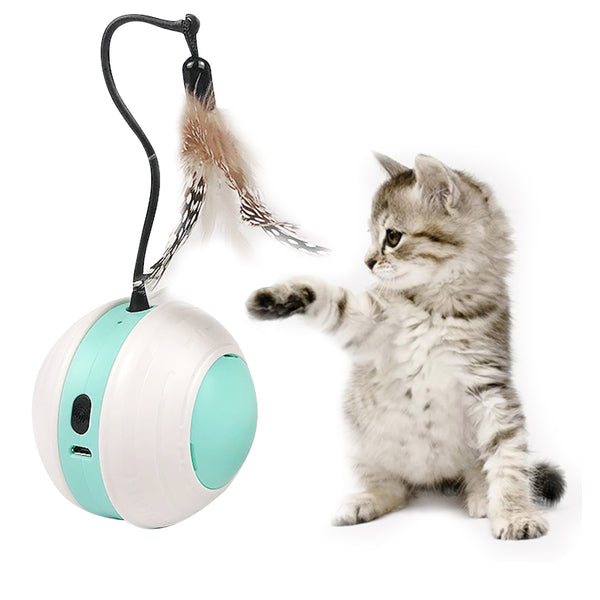 Interactive Cat Toys Ball Automatic Cat Toys For Indoor With LED Light Pet Sound Toys