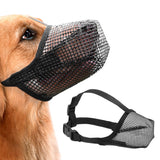 Soft Mesh Covered Dog Muzzle with Adjustable Straps Anti-Biting Breathable Pet Muzzle S