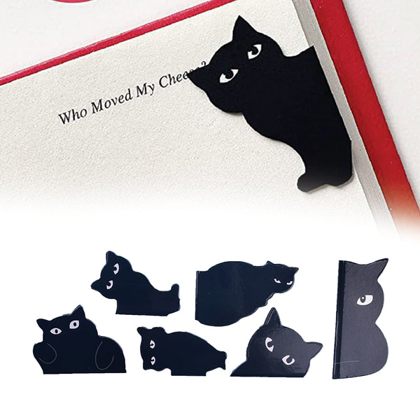 6 Pieces Book Markers Clip Cute Cat Magnet Page Markers