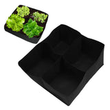 4-Grid Garden Grow Bags Seedling Bag Plant Bag for Vegetables Flowers