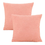 2Pcs Pillow Covers Cushion Protectors Decorative Pillow Cases Pink