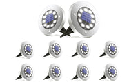 4/8/12/24 Pcs White Light LED Solar Lights Ground Floor Decking Patio Outdoor Garden Path Disk Lamp