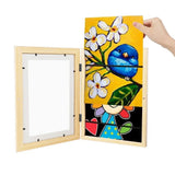 Kids Art Frames Wooden Artwork Display Frame Wood Color