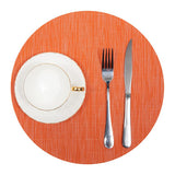 Set of 7 Placemats Coasters for Dining Table Orange