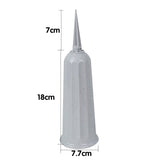 4Pcs Cemetery Memorial Vase with Spikes Grave Ground Stake Vase Resin Cones Flowers Holder for Grave Decoration Grey