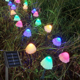 5m 20LED Solar Mushroom String Lights Patio Walkway Lamp Outdoor Garden Decor