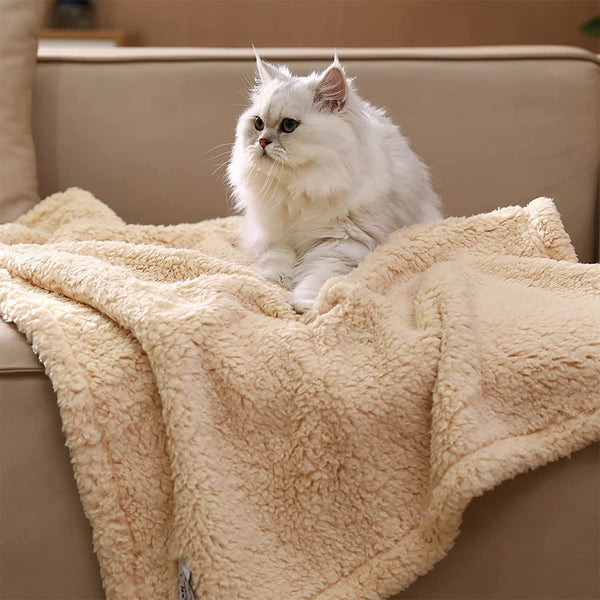 Pet Blanket Pet Puppy Cat Throw Blanket Beige