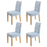 4pcs Stretch Chair Cover Washable Chair Slipcovers -Style 5