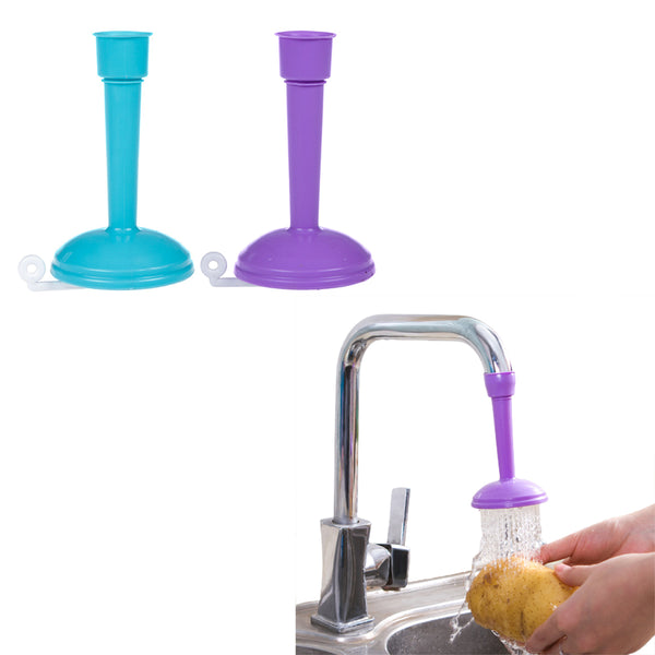 2Pack Swivel Water Saver Tap Aerator Diffuser Faucet Nozzle Filter Connector Kitchen Tool Blue and Purple