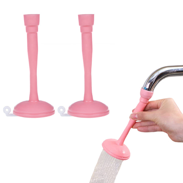 2Pack Swivel Water Saver Tap Aerator Diffuser Faucet Nozzle Filter Connector Kitchen Tool-Pink