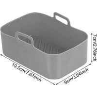 Rectangle Air Fryer Silicone Pot for Ninja DZ201 Grey