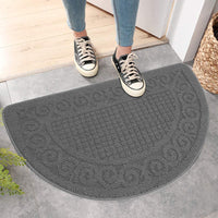 Home Kitchen Doormat Stairs Floor Mat Washable 38x58CM-Gray