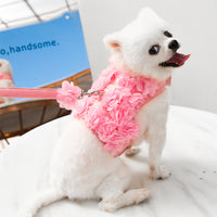 Pet Dog Harness with Leash Set-Medium Pink