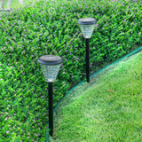 2Pcs Set Solar LED Lawn Light Outdoor Ground Garden Path Landscape Yard Colour Changing Lamp