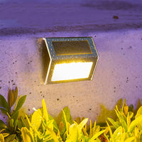 4Pcs Outdoor Waterproof 3LED Solar Fence Light Garden Wall Lamp Warm White