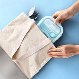 Collapsible Silicone Outdoor Lunch Box Leakproof Folding Food Storage Container Blue