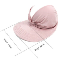 Set of 2Pack Visor Sun Hat Summer Beach Women Cap Elastic Hollow Top Hat Navy and Pink