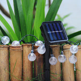 Solar Globe String Lights Outdoor Garden Decor