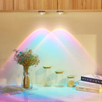 2X Sunset Projection Lights Under Cabinet Kitchen COB Lamps-Rainbow