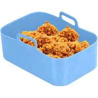 Rectangle Air Fryer Silicone Pot for Ninja DZ201 Blue