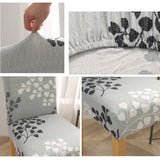 4 Pcs Dining Elastic Anti-dirty Chair Covers Autumnal Leaves Style