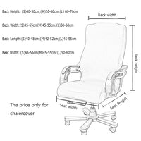 1 Piece Water Resistant Office Chair Slipcovers Black-L