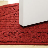 Home Kitchen Doormat Stairs Floor Mat Washable 48x78CM-Dark Red