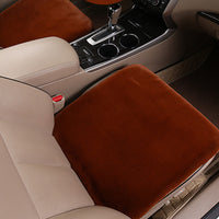 3Pcs Universal Car Seat Cover Front Rear Cushion Plush Pad Protector Mat Warm Umber