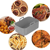 Rectangle Air Fryer Silicone Pot for Ninja DZ201 Grey