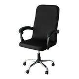 1 Piece Water Resistant Office Chair Slipcovers Black-L