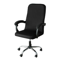 1 Piece Water Resistant Office Chair Slipcovers Black-S