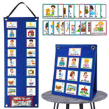 2 in 1 Routine Chart Kid Visual Schedule Calendar Chart Kids Visual Behavioral Tool