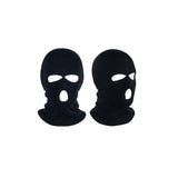 1 Piece 3 Hole Full Face Ski Mask Black