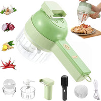 4 In 1 Handheld Electric Vegetable Cutter Multifunctional Vegetable Fruit Slicer