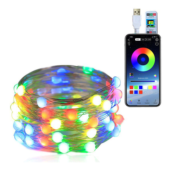 Smart String Lights RGB Color Changing Lights String APP Control Party Christmas Decoration