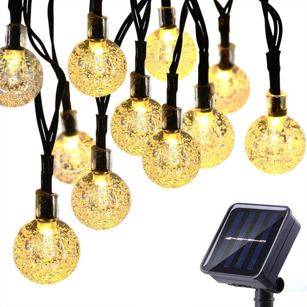 Solar Globe String Lights Outdoor Garden Decor