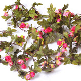 50 LED Artificial Rose Flower Vine Fairy String Light Indoor Outdoor String Lights