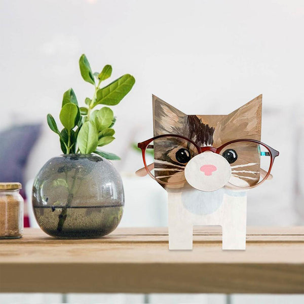 Eyeglasses Holder Eyes Glasses Display Stand Animal Wooden Eyeglasses Holder Home Decor-Style 5